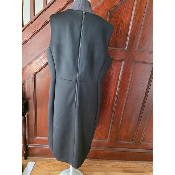 Calvin Klein Womens Black Sleeveless Sheath Dress Size 20W Polyester/Spandex - Picture 2 of 7
